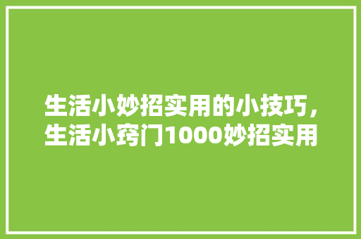 生活小妙招实用的小技巧，生活小窍门1000妙招实用有效。 生活小妙招实用的小技巧，生活小窍门1000妙招实用有效。 生活技巧