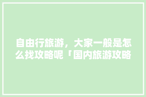 自由行旅游，大家一般是怎么找攻略呢「国内旅游攻略小报」
