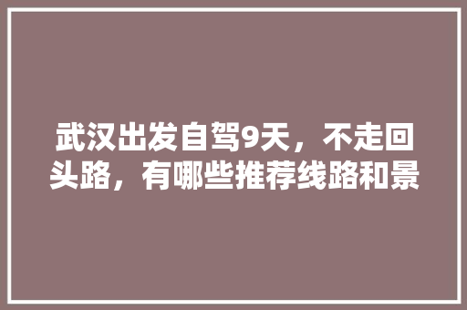 武汉出发自驾9天，不走回头路，有哪些推荐线路和景点「武汉出发国内旅游攻略路线」 武汉出发自驾9天，不走回头路，有哪些推荐线路和景点「武汉出发国内旅游攻略路线」 美食食谱