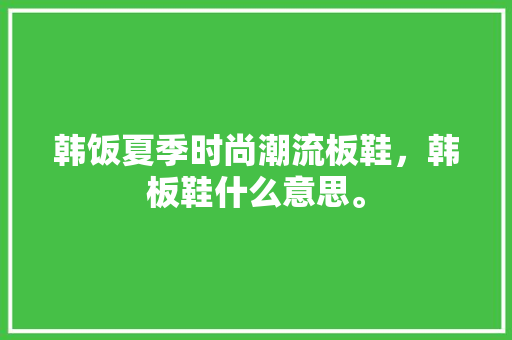 韩饭夏季时尚潮流板鞋，韩板鞋什么意思。 韩饭夏季时尚潮流板鞋，韩板鞋什么意思。 时尚潮流