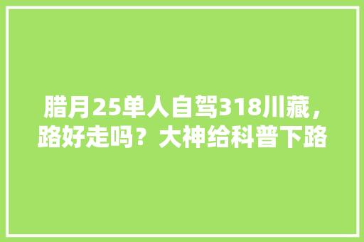 腊月25单人自驾318川藏，路好走吗？大神给科普下路线规划「冬日自驾国内旅游攻略大全」