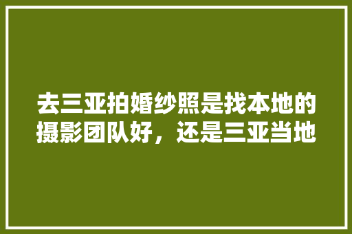去三亚拍婚纱照是找本地的摄影团队好，还是三亚当地的好「三亚婚纱照旅行」