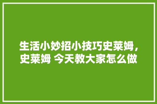 生活小妙招小技巧史莱姆，史莱姆 今天教大家怎么做史莱姆。 生活小妙招小技巧史莱姆，史莱姆 今天教大家怎么做史莱姆。 生活技巧