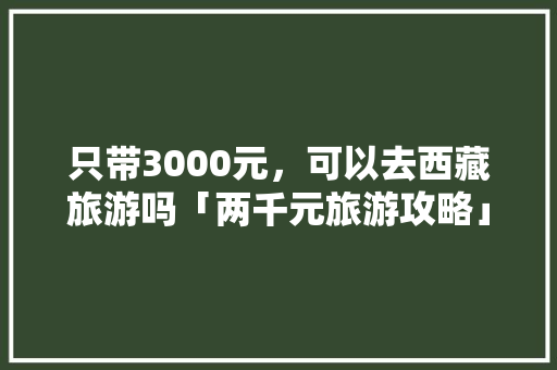 只带3000元，可以去西藏旅游吗「两千元旅游攻略」 只带3000元，可以去西藏旅游吗「两千元旅游攻略」 旅游指南