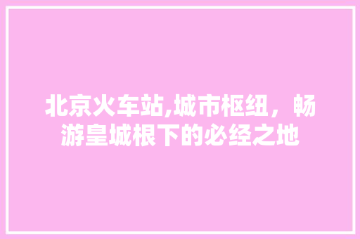 北京火车站,城市枢纽，畅游皇城根下的必经之地 家庭生活