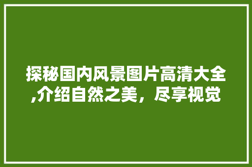 探秘国内风景图片高清大全,介绍自然之美，尽享视觉盛宴 时尚潮流