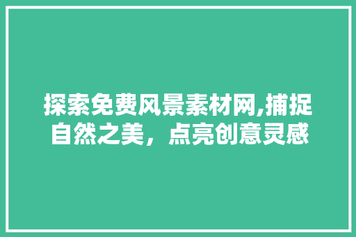探索免费风景素材网,捕捉自然之美，点亮创意灵感 生活技巧